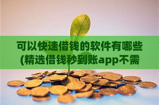 可以快速借钱的软件有哪些(精选借钱秒到账app不需要审核口子) 